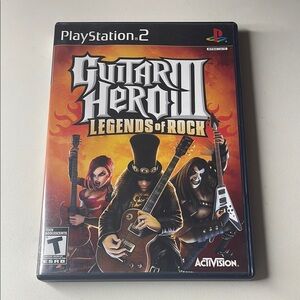 Guitar Hero III 3 Legends‎ of Rock for Sony Playstation 2 PS2. Complete. Works!